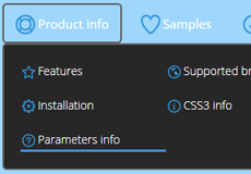 pure css based drop down menu