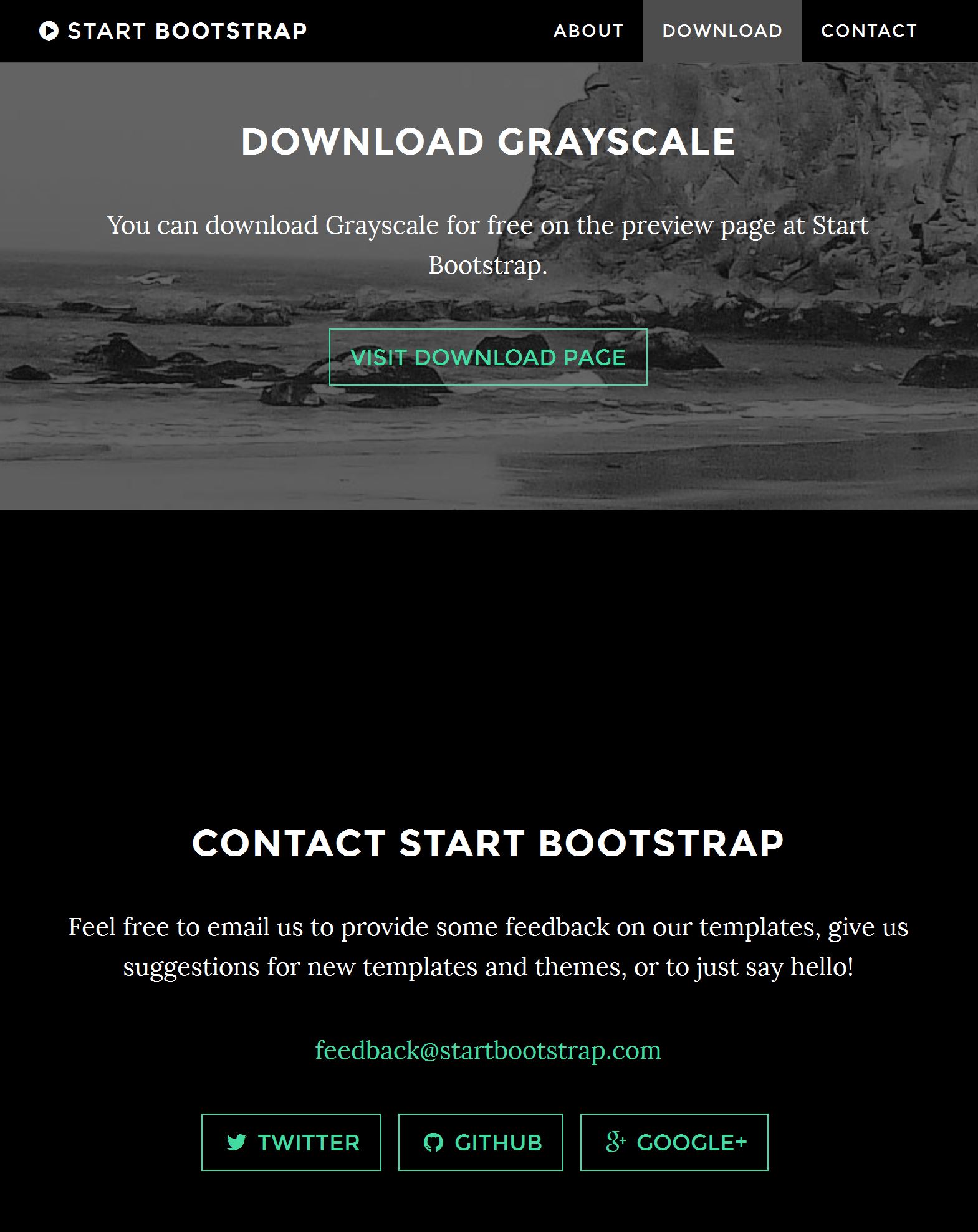 Bootstrap Template One Page