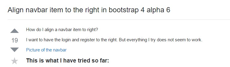 Align navbar item to the right in Bootstrap 4 alpha 6