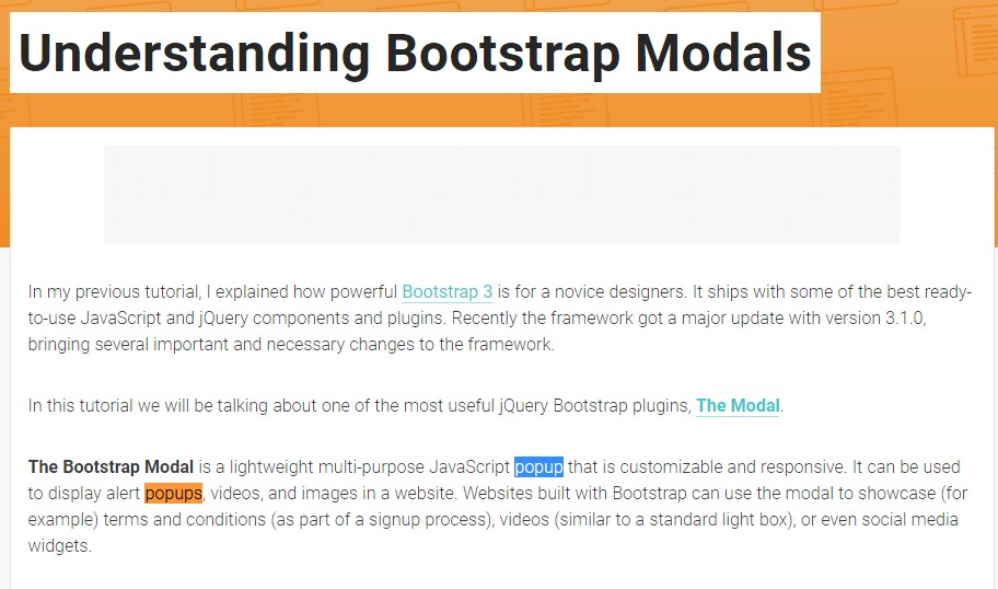  One more  helpful article  concerning Bootstrap Modal Popup