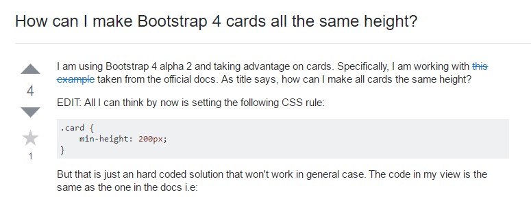 Insights on how can we  build Bootstrap 4 cards just the  very same tallness?