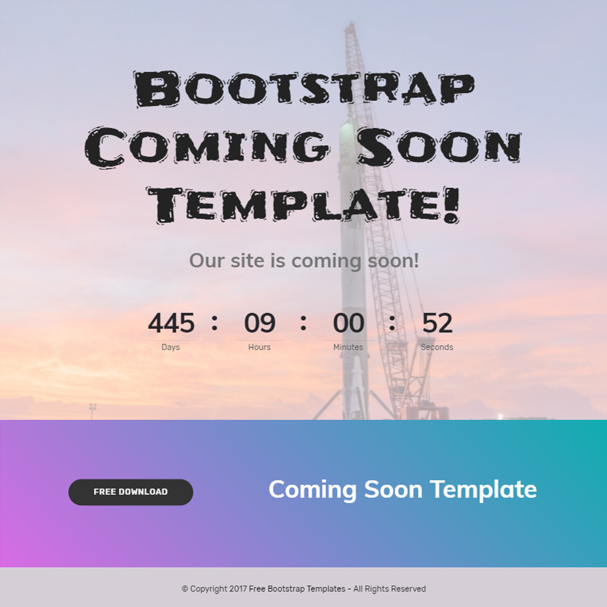 Free Download Bootstrap Coming Soon Themes