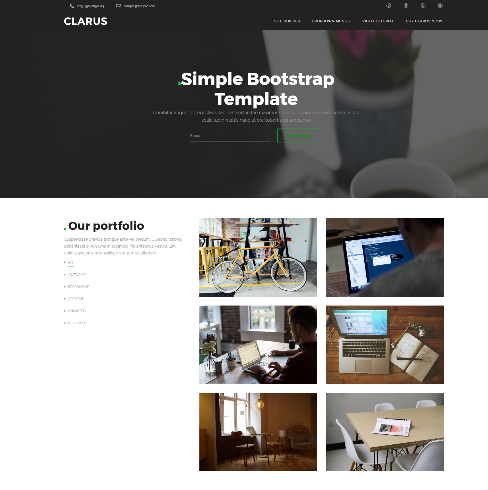 HTML5 Bootstrap Simple Templates
