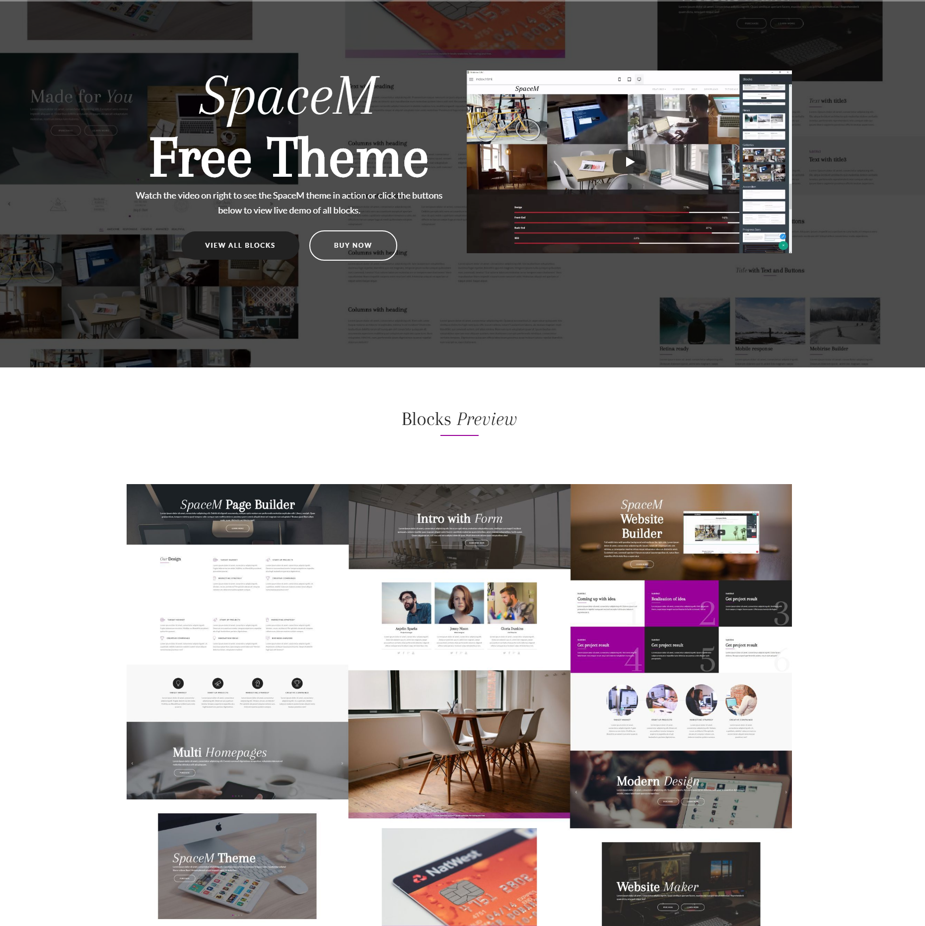 HTML5 Bootstrap SpaceM Templates