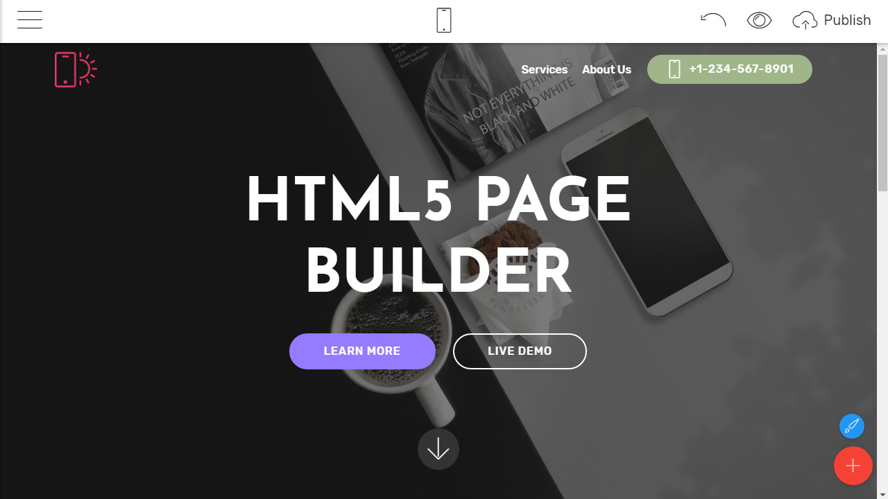 html5 site builder