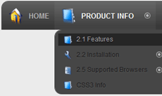css menu bar horizontal examples