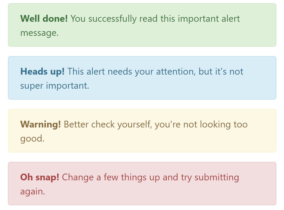 Bootstrap alert  for examples