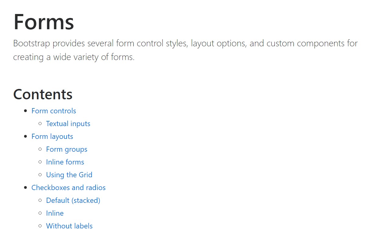  Handling of the label  inside in Bootstrap Forms:  approved documentation