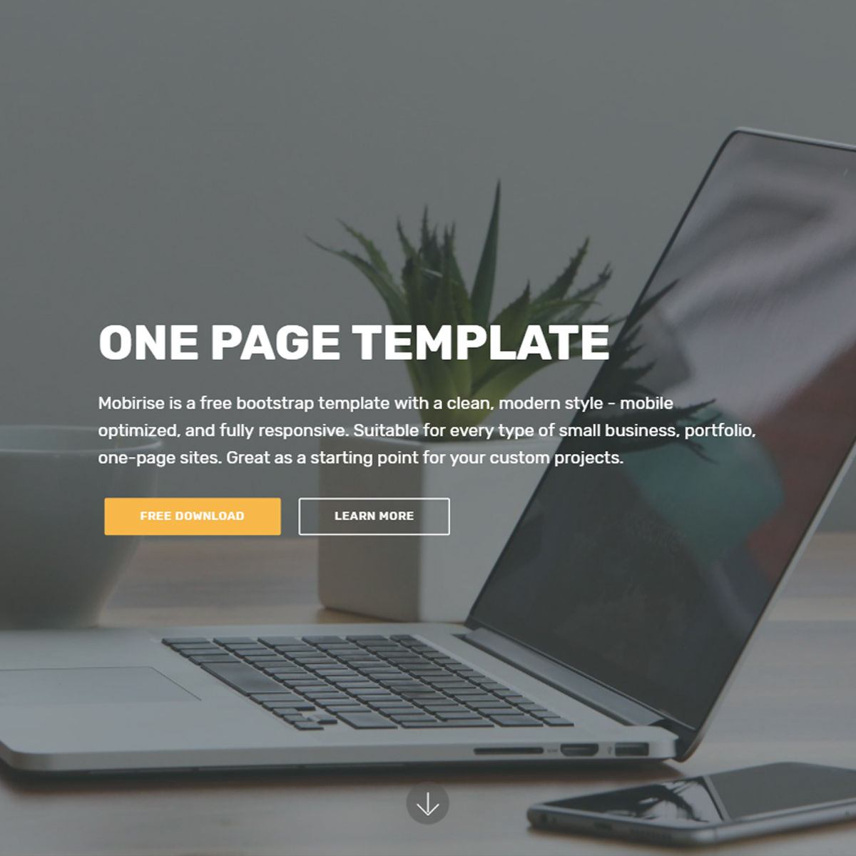 HTML Bootstrap One Page Themes