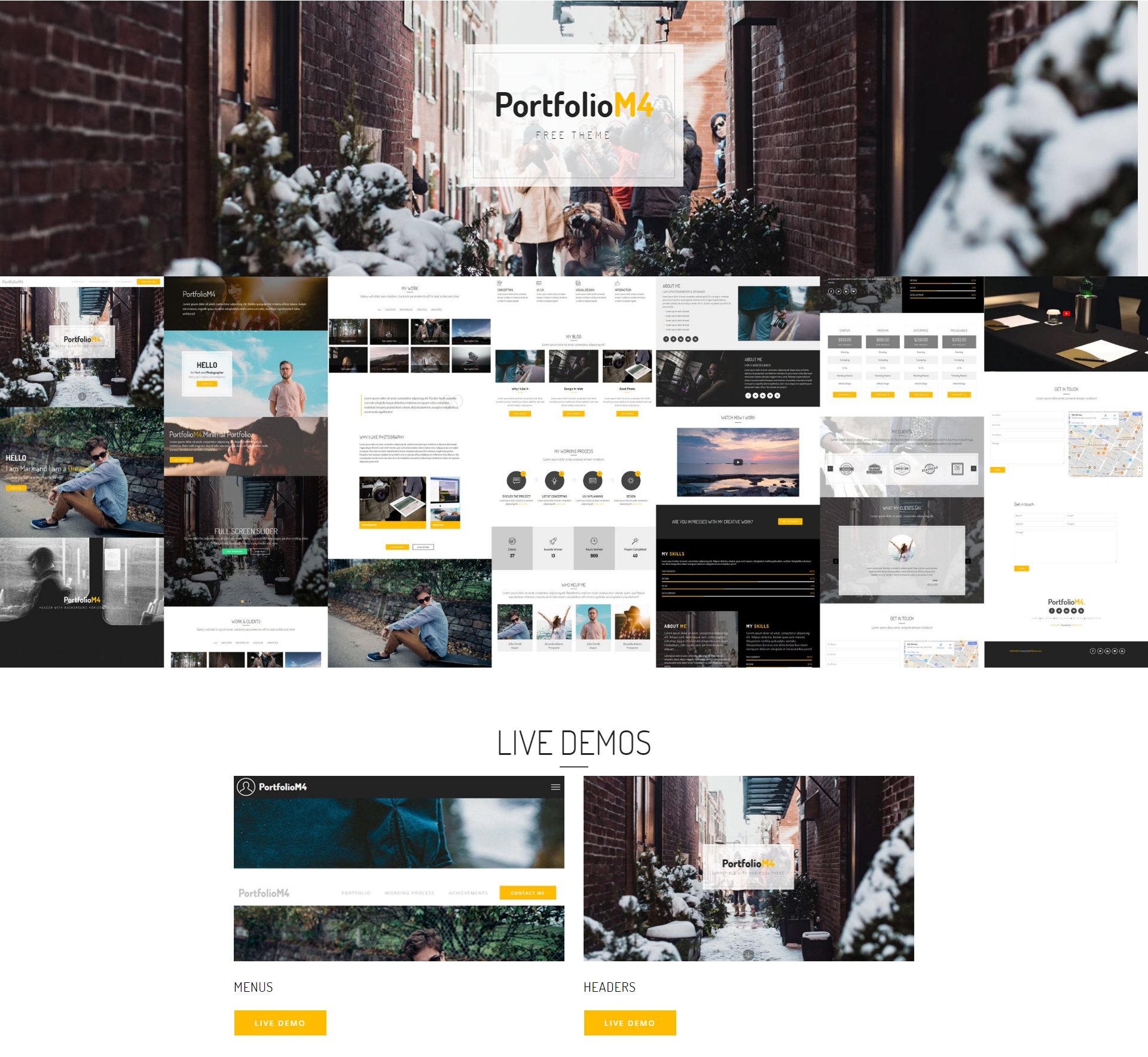 Responsive Bootstrap PortfolioM4 Templates