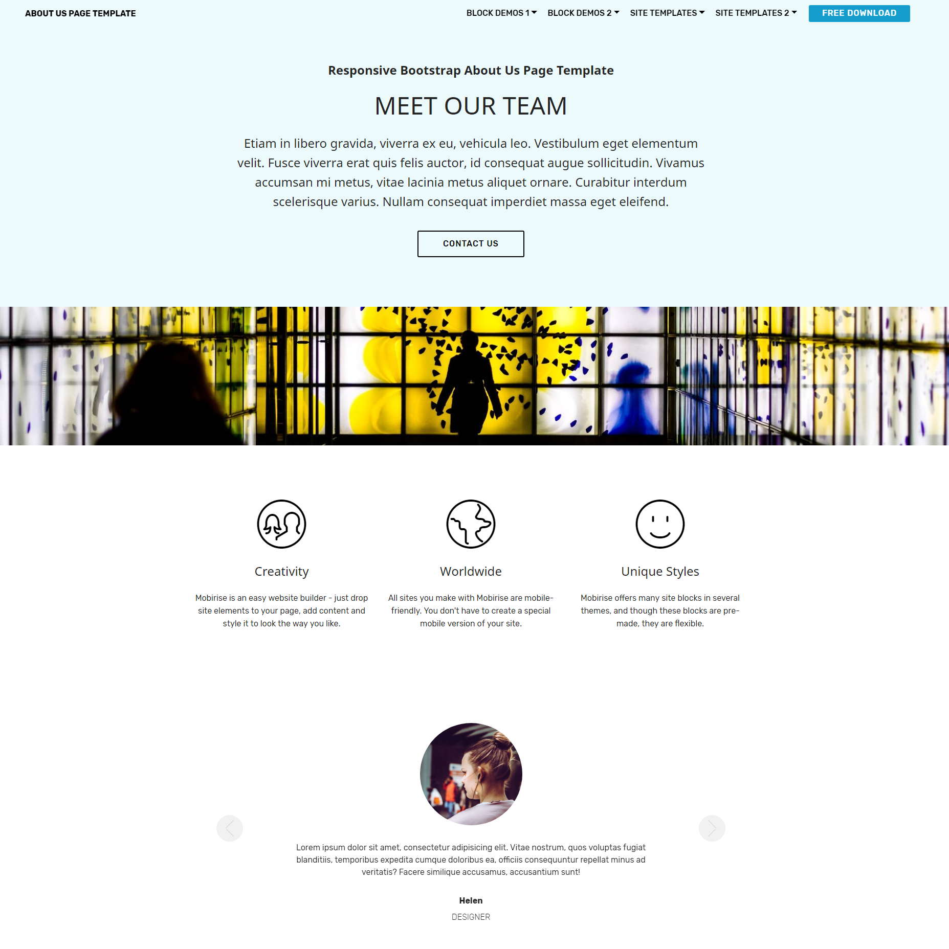 About Us Page Template Html Code - Get What You Need For Free