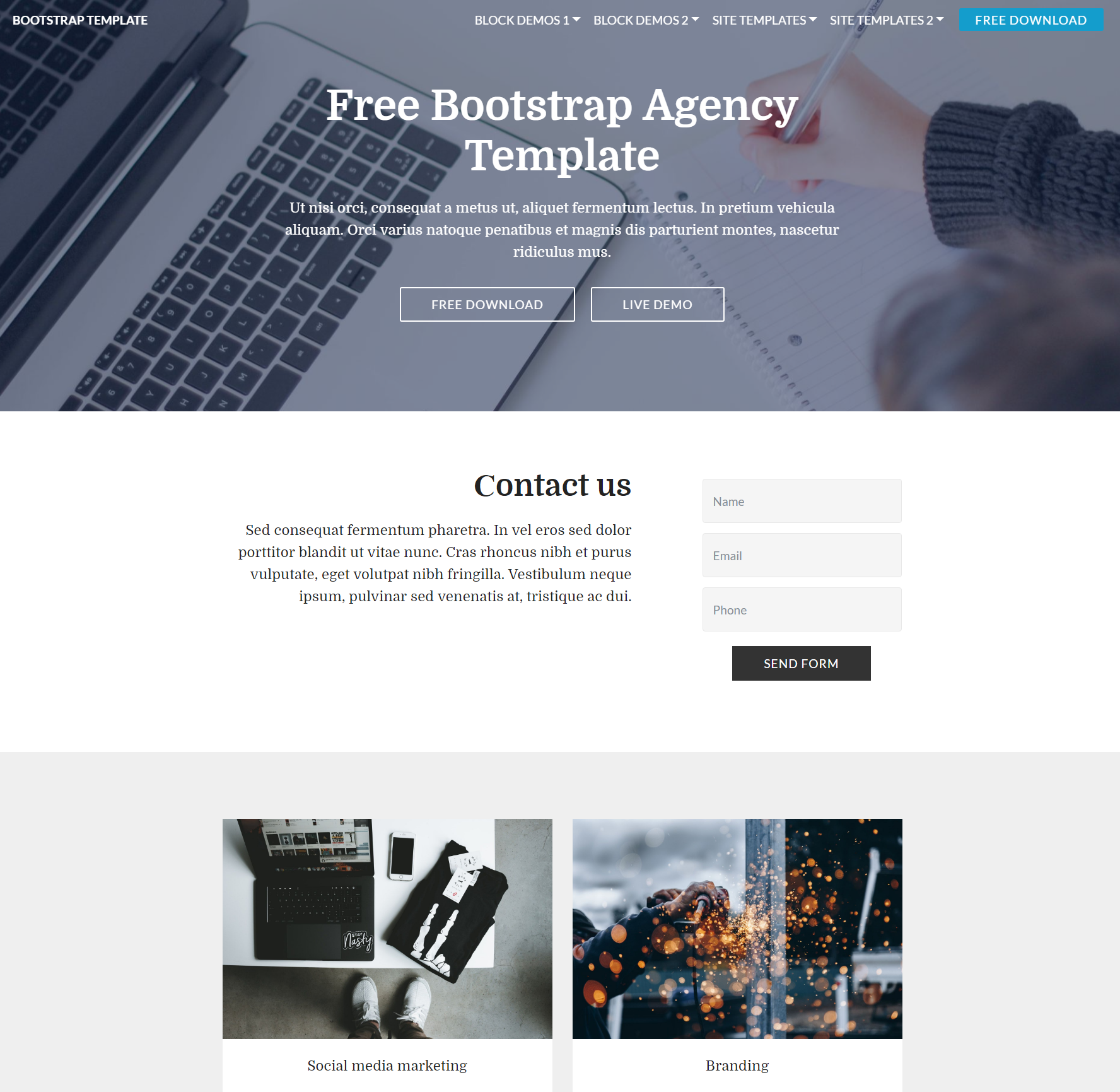 HTML5 Bootstrap Agency Themes