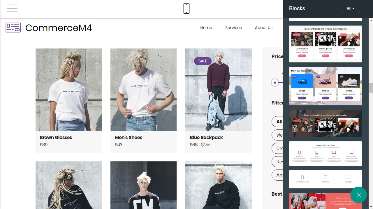 free bootstrap ecommerce template