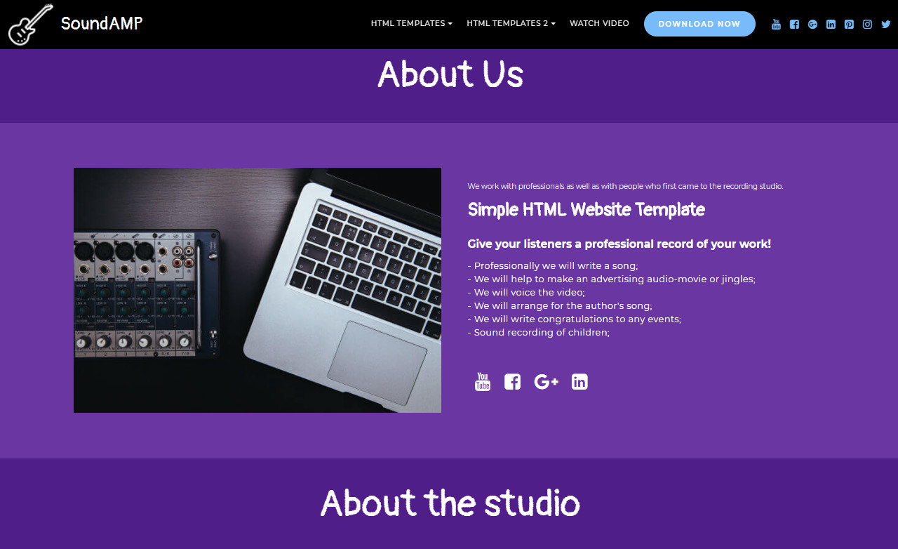 Simple HTML Website Template